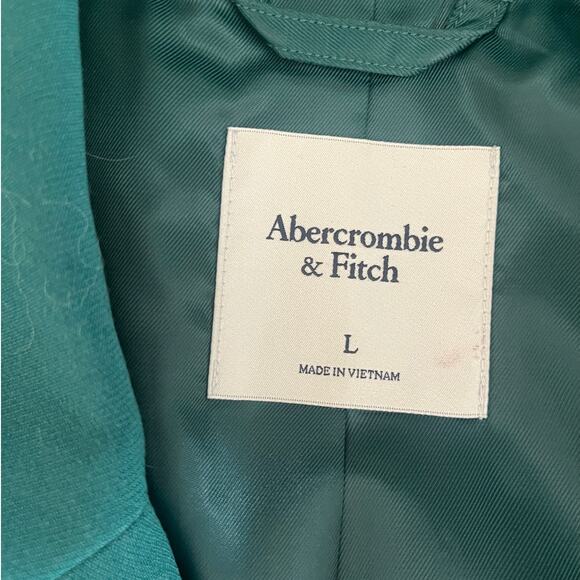 Abercrombie & Fitch A&F Single Breasted Blazer Teal Green Size Large - Picture 3 of 5